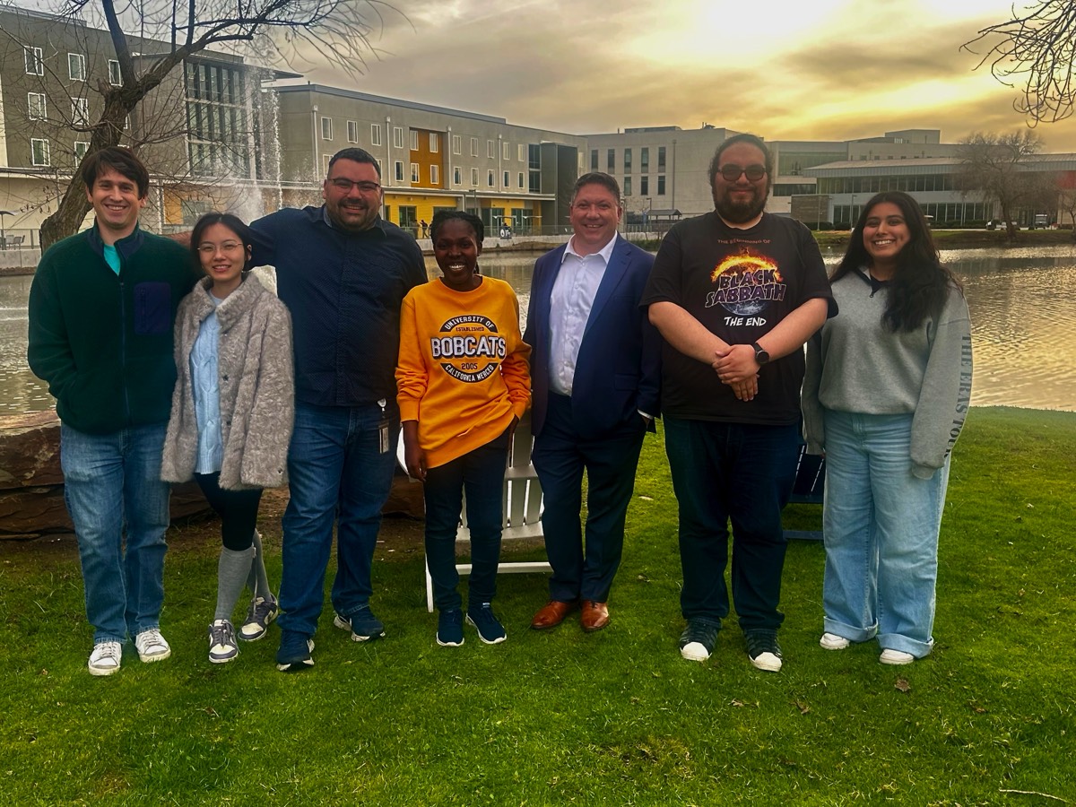 Hratchian Research Group gathered outdoors at UC Merced